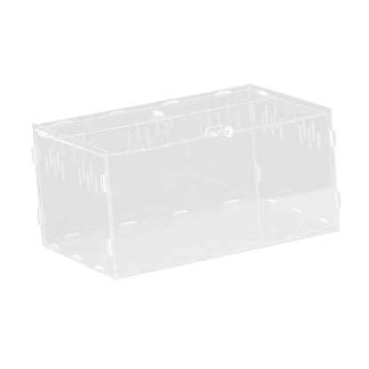 Reptile Breeding Box Terrarium Habitat Tank Transparent Acrylic Enclosure with Ventilation Holes for Snakes Frogs Turtles Geckos Small Animals- 30x20x15cm