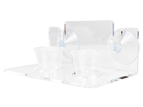 Josh's Frogs Acrylic Gecko Feeding Ledge (Holds 2-1 oz Cups) - size: For 1oz Cups