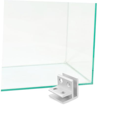 Holibanna 1set Glass Shelf Bracket Clamp for Thick Glass Sturdy Holder for Aquariums Terrariums and Planter Boxes Finish Easy Installation