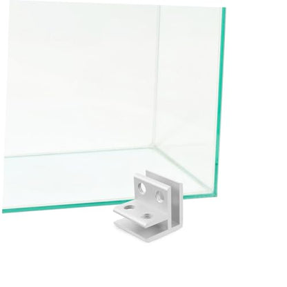 Holibanna 1set Glass Shelf Bracket Clamp for Thick Glass Sturdy Holder for Aquariums Terrariums and Planter Boxes Finish Easy Installation