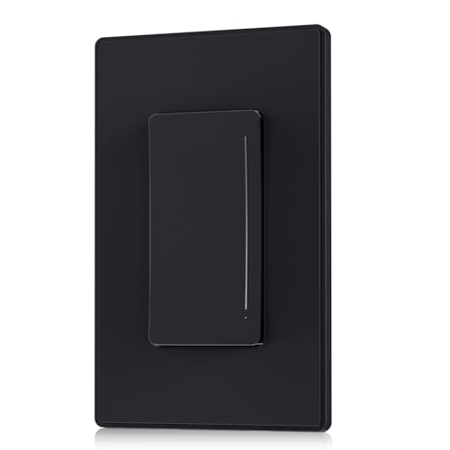 ELEGRP Dimmer Switch, Touch Dimmer Light Switch for LED Lights 150W, INC/HAL 450W, Single Pole LED Dimmer Switch, Needs Neutral Wire, Wall Plate Included, UL Listed, 1 Pack, Matte Black - color: Black, size: Single Pole