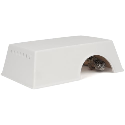 Snake Hide, Leopard Gecko Tank Accessories for Reptile Ball Python Crested Gecko Lizard Bearded Dragon - WhiteHideXL - color: White, size: Extra Large