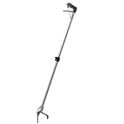 Snake Hooks Heavy Duty Snake Tongs Reptile Grabber Stainless Steel Catcher Wide Jaw with Auto Lock Blunt Teeth Collapsible Design