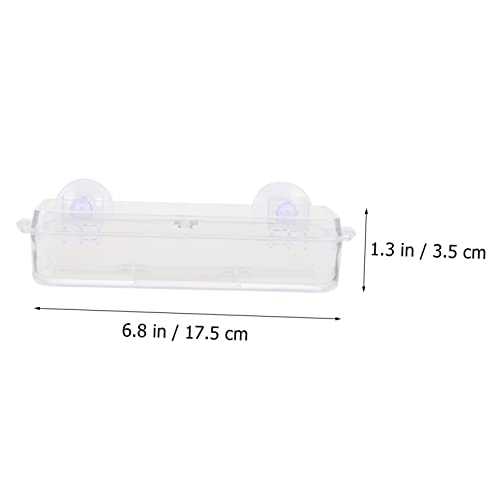 BESPORTBLE 1pc Suction Cup Reptile Feeder Dish Acrylic Food and Water Bowl for Tortoises Lizards and Pets Easy to Clean Feeding Basin for Reptiles