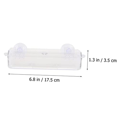 BESPORTBLE 1pc Suction Cup Reptile Feeder Dish Acrylic Food and Water Bowl for Tortoises Lizards and Pets Easy to Clean Feeding Basin for Reptiles