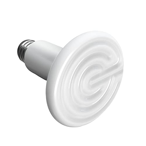 HealSmart Reptile Heat Lamp 150W Ceramic Heat Emitter, No Light Emitting Heat Bulbs for Amphibian Pet Brooder Coop Incubating Chicken, Lizard Bearded Dragon Turtle Snake Terrarium White - color: 1 Pcs (White), size: 150 Watts New
