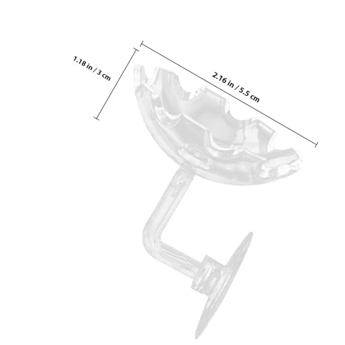 DOITOOL Shrimp Feeding Dish with Suction Cup, Crystal Aquarium Feeder Tray for Tank Feeding, Plastic Reptiles Food Bowl Suitable for Home and Aquarium Use