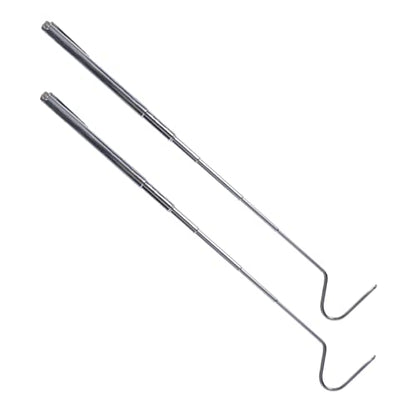 VOSAREA Stainless Steel Adjustable Snake Grabbing Hook 71cm Portable Reptile Catching Tool for Safe Handling and Retrieval of Snakes