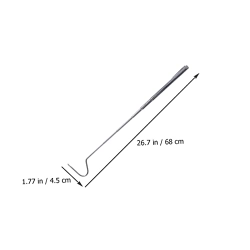 VOSAREA Stainless Steel Adjustable Snake Grabbing Hook 71cm Portable Reptile Catching Tool for Safe Handling and Retrieval of Snakes