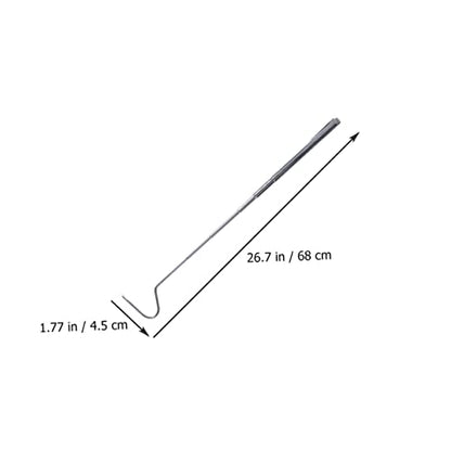 VOSAREA Stainless Steel Adjustable Snake Grabbing Hook 71cm Portable Reptile Catching Tool for Safe Handling and Retrieval of Snakes