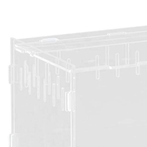 Reptile Breeding Box Acrylic Terrarium Container with Ventilation Holes for Snakes Turtles Chameleons Frogs Geckos Small Animal Habitat- 25x15x15cm