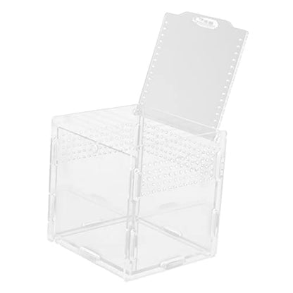 BESPORTBLE Portable Reptile Terrarium Aquarium Fish Breeder Box Observation Case for Lizards - size: 9.5x9cm