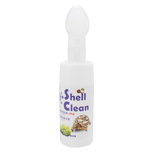 Tortoise Shell Cleaner - Turtle Reptile Safe Cleaning Spray, 120ml Soft Bristle Brush Head, Easy Polishing, Aquarium Care | Compact Travel Friendly Bottle, Home Terrarium Accessory Complete Kit