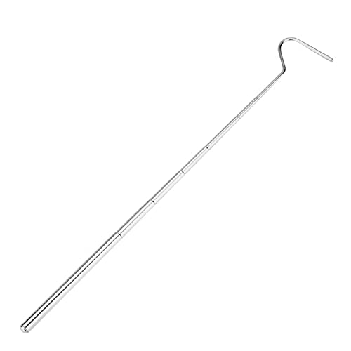 Collapsible Snake Hook Stainless Steel Extensible Snake Catcher Capture Hook for Catching Handling Grabber Separate Small Pet Snake