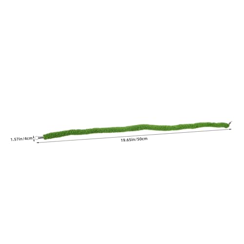 Toyvian Artificial Vines for Reptile Tank Green Plush and Plastic Climbing Rope with Suction Cup Hook for Stable Support, Flexible Realistic Jungle Vine Swing for Terrarium and Pet Habitat
