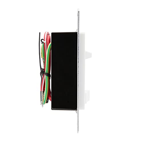 Maxxima LED Slide Dimmer Switch, White, 3-Way/Single Pole, 600 Watt Max | LED Compatible, Decorative Electrical Light Switch, On/Off Switch, Screwless Wall Plate Cover Included