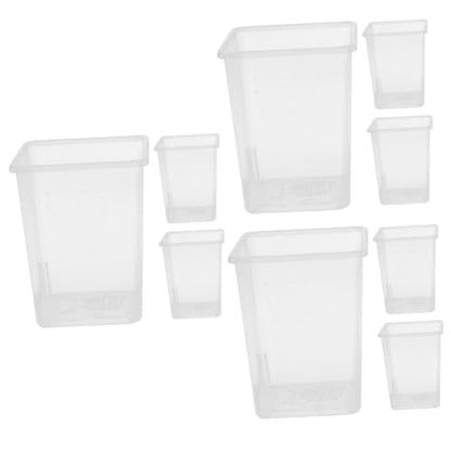 Amosfun 9pcs Spider Breeder Boxes Transparent Small Enclosures for Tarantula and Scorpion Incubation Feeding Tanks Ventilation for Reptile Habitats