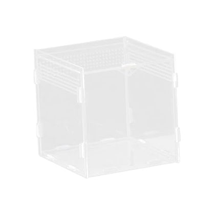 Reptile Breeding Box Acrylic Terrarium Container with Ventilation Holes for Snakes Turtles Chameleons Frogs Geckos Small Animal Habitat- 10x10x10cm