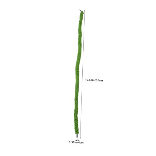 UKCOCO Reptile Climbing Rope for Terrarium with Suction Cup Hook, Flexible and Stable Climbing Support, Realistic Green Plush and Plastic Vine for Lizard and Snake Habitat