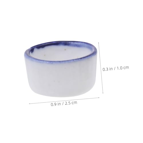 Happyyami 12pcs Mini Ceramic Reptile Water Dish for Enclosures Space-Saving Feeding Bowl for Small Pets Versatile Design for Species
