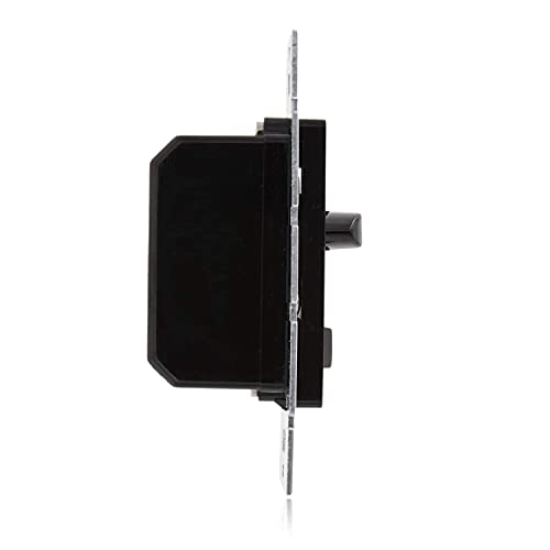 Maxxima Dimmer Light Switch, Black, Blue Indicator Light 3-Way/Single Pole | LED Compatible, 600 Watt Max, Wall Plate Included, Dimmable Lamp and Lighting Control - color: Black, size: Single Pack