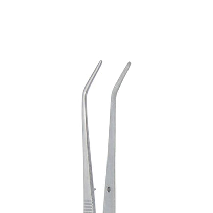 Stainless Steel Tweezers, with Curved Serrated Tip Multipurpose Tweezers Sewing Machine Tweezers Forceps for Craft Repairing (1)