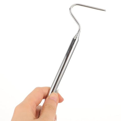 SUPVOX Retractable Stainless Steel Snake Hook Snake Grabber Tool for Safe Reptile Handling and Catching in Outdoor and Pet Care Use