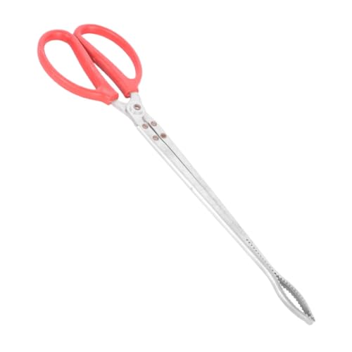 Toyvian Stainless Steel Reptile Feeding Tongs Extra Long Tweezers for Terrarium Multi-Use Snake Grabber Tool Non-Slip Grip for Safe PET Handling