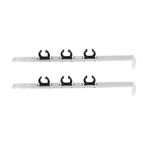 Ymiko Lamp Stand, Reptile Lamp Stand with Adjustable Height 2Pcs Acrylic Aquarium Light Holder, Transparent Aquarium Light Riser, Fish Tank Light Riser Bracket Reptile Light Fixture