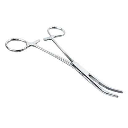 ADROIT 6" (15.2 cm) Curved Tip Stainless Steel Hemostat Forceps | Precision Teeth Grip | Versatile Use for First Aid, Crafting, & Electronics - size: 6", style: Curved