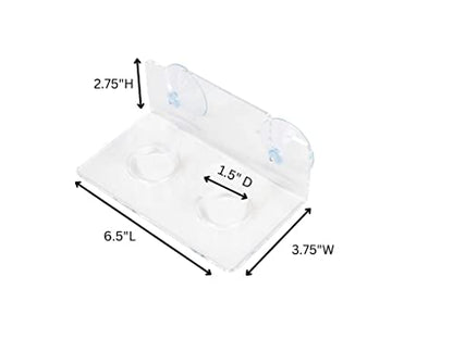 Josh's Frogs Acrylic Gecko Feeding Ledge (Holds 2-1 oz Cups) - size: For 1oz Cups