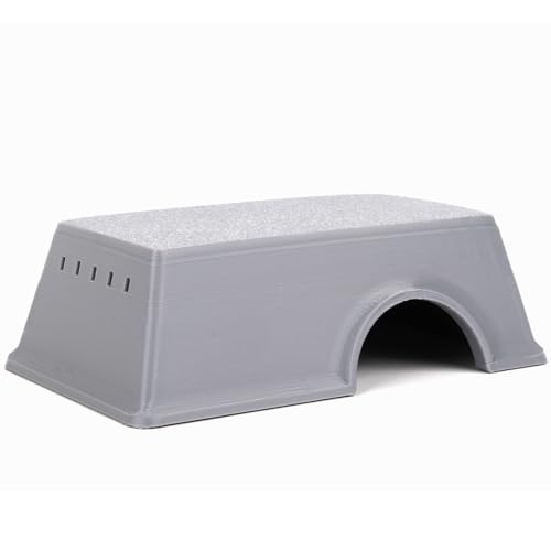 Snake Hide, Leopard Gecko Tank Accessories for Reptile Ball Python Crested Gecko Lizard Bearded Dragon - GrayHideS - color: Gray, size: Small