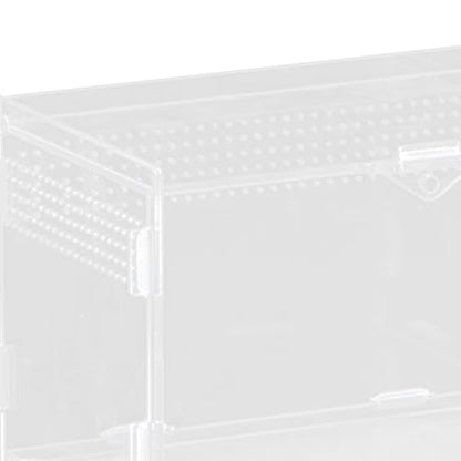 Reptile Breeding Box Terrarium Habitat Tank Transparent Acrylic Enclosure with Ventilation Holes for Snakes Frogs Turtles Geckos Small Animals- 20x12x12cm