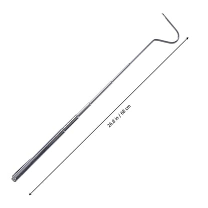 Snake Tool Snake Capture Hook Portable Mini Stainless Steel Snake Tong Stainless Steel Snake Hook Snake Catching Hook Snake Hook Reptile with Hook Hand Stick