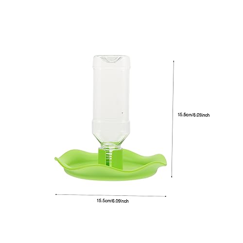 2sets Reptile Water Feeders Plastic Drinking Bowls for Tortoises and Lizards Easy to Clean Non-tip Design for Aquatic Pets and Small Reptiles Green