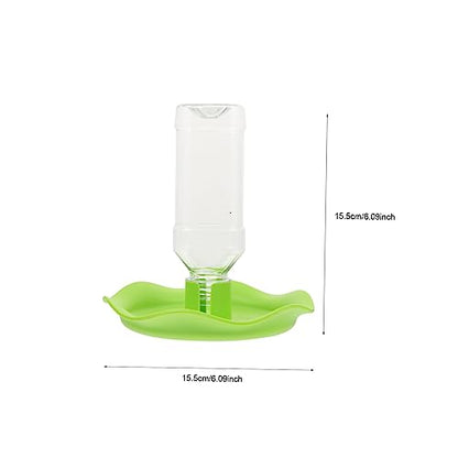 2sets Reptile Water Feeders Plastic Drinking Bowls for Tortoises and Lizards Easy to Clean Non-tip Design for Aquatic Pets and Small Reptiles Green