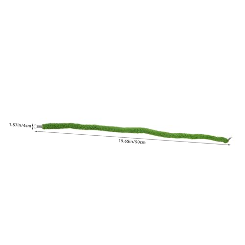 TOYANDONA Flexible Reptile Climbing Vine with Enhanced Grip Surface for Lizard Tank and Terrarium, Realistic Green Plush Rope with Suction Cup Hook for Chameleon Habitat Decor