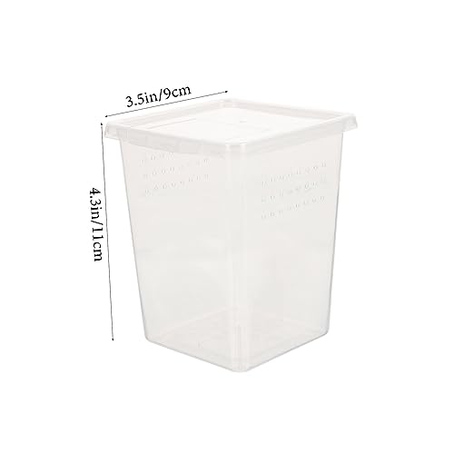MERRYHAPY Box Clear Reptile Feeding Box Transparent Breeder Enclosure for Snails and Safe Easy to High Visibility Pet Habitat Container for Reptile Care and Observation
