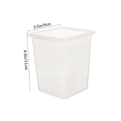 MERRYHAPY Box Clear Reptile Feeding Box Transparent Breeder Enclosure for Snails and Safe Easy to High Visibility Pet Habitat Container for Reptile Care and Observation