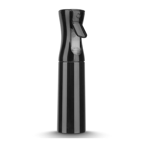 Spray Bottle for Hair (10.15OZ /300ML) Continuous Ultra Fine Mist Sprayer for Hair, Salons, Barber, Plants, Skin Care, Cleaning Black - color: Black, size: 300ml-1 Pack