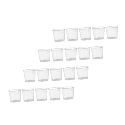 Abaodam 30Pcs Reusable Measuring Cups for Reptiles Feeding Dish for Lizard Gecko Snake Safe Food Water Containers for Pets for Daily Feeding Control