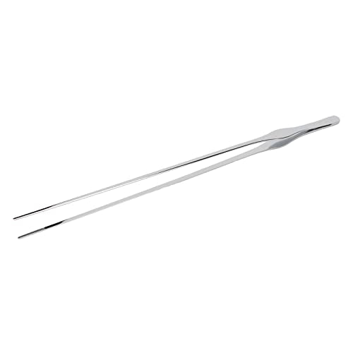 Aquarium Tweezers, 45cm Stainless Steel Feeding Tongs, Rust Long Handle for Reptile, Plant, and Deep Tank Use (Straight Tweezers) - size: Straight Tweezers