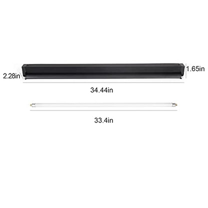 REPTI ZOO T5 HO UVB Lighting Combo Kit with Timer, Reptile Light Fixture Terrarium Hood Comes with Desert 10.0 UVB T5 Lamp Bulb (39W) - size: 39W