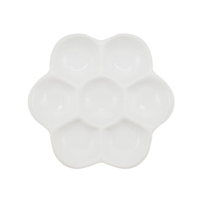 3.5" Hermit Crab Ceramic Food Dish,7 Compartments Ceramic Anti-turning Food & Water Bowl for Hermit Crab Tarantula Snail - size: 3.5 inch