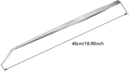 Utoolmart Aquarium Plant Tweezer, Stainless Steel Curved Tweezer, Aquarium Tweezers Extra Long 48cm, for Fish Tank Plant Aquascape Tools, Feeding Tongs, 2 Pcs - color: 2pcs, size: 48cm Curved