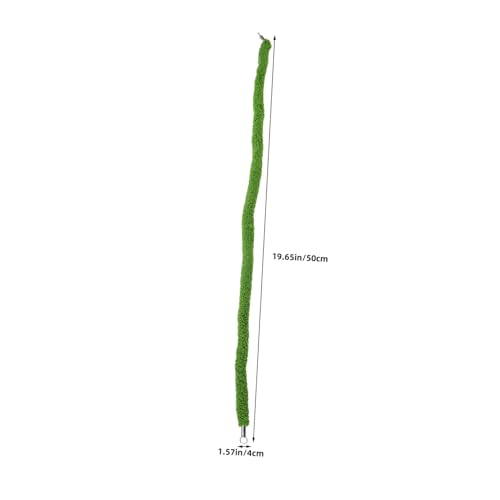 BESPORTBLE Reptile Climbing Rope with Suction Cup Hook for Leopard Gecko and Snake Realistic Green Plush Vine Bendable and Versatile Habitat Decoration for Reptile Tank Habitat