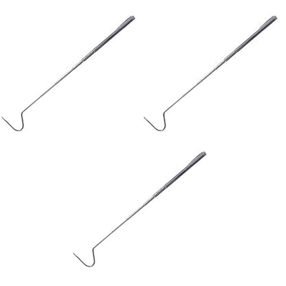 Mipcase 3pcs Stainless Steel Retractable Snake Hook Tool Professional Reptile Grabber for Safe Handling of Snakes and Reptiles Portable Design for Outdoor Use