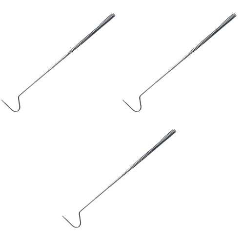 SaditY 3pcs Snake Catcher Tongs Snake Capture Hook Reptile Supplies Reptisoil Pocket Sidewinder 12 Snake Hook Snake Catching Hook Reptile Terrariums Reptile Hook Crawl Stainless Steel