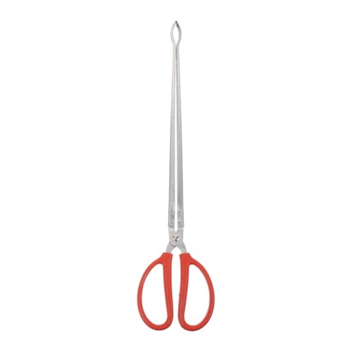 ULTECHNOVO Stainless Steel Snake Grabber Tool for Yard, 20.50" Curved Serrated Long Handle Eel Tongs, Heavy Duty Fish Loach Clamp & Chestnut Picker for Outdoor Camping Gardening