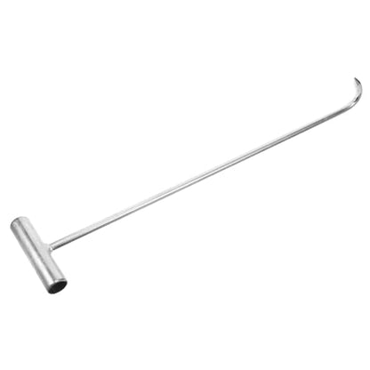 Garneck Roller Shutter Door Hook 50cm Long Manhole Cover Lifter T-Shaped Stainless Steel Hook Easy to Use